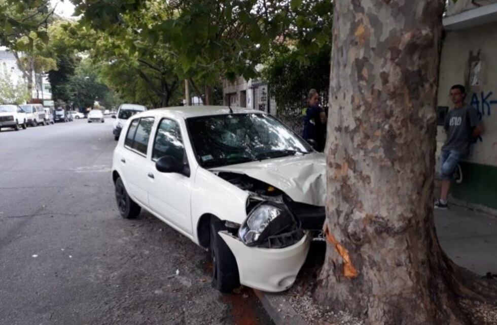 Conductor borracho colisionó contra un árbol: una mujer herida