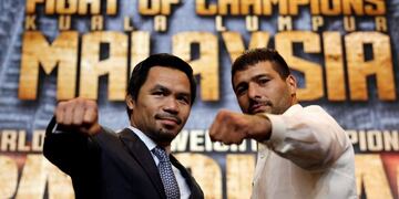 En Manila, Filipinas, Lucas Matthysse estuvo cara a cara por primera vez con Manny Pacquiao\u002E EFE/ Francis R\u002E Malasig