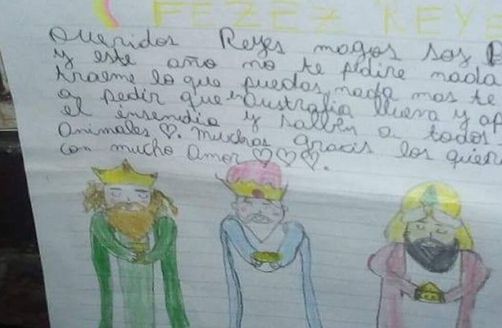Una nena tucumana le pidió en su carta a los Reyes Magos que llueva en Australia