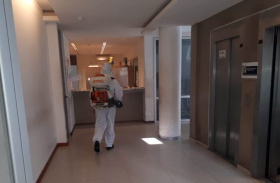 Desinfectaron las instalaciones del Centro Judicial Termas de Río Hondo