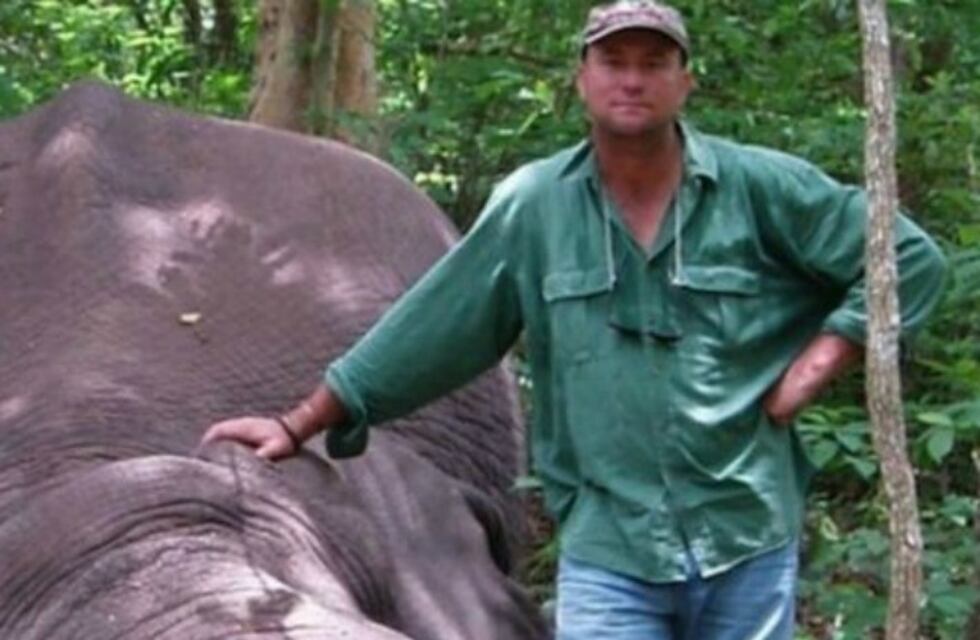 Un cazador profesional murió aplastado por un elefante