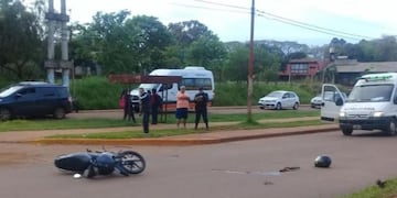 Una mujer resultó gravemente herida tras ser atropellada por una moto\u002E (Foto: El Territorio)