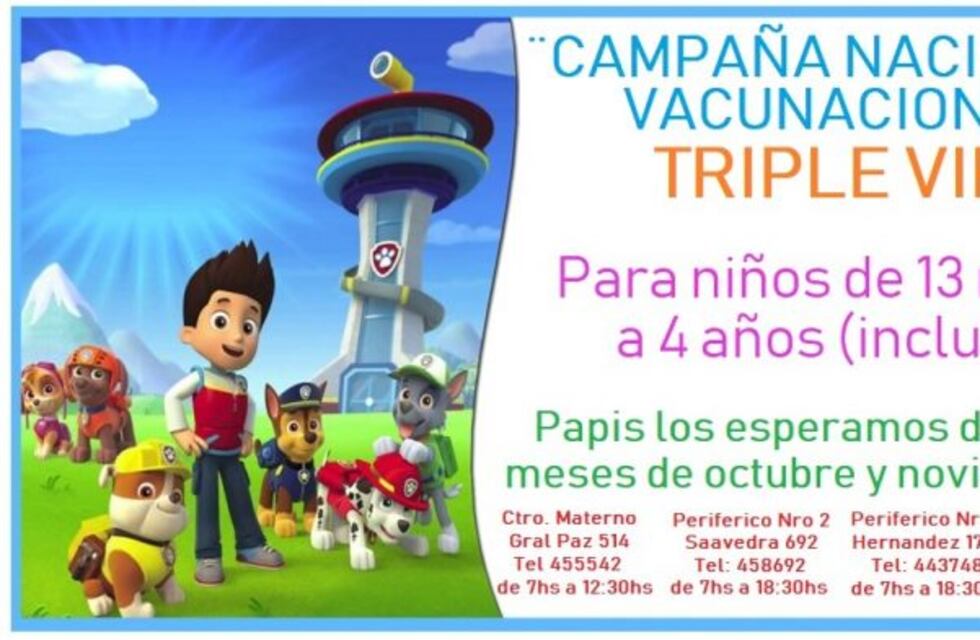 Marcos Juárez contra el sarampión y la rubéola