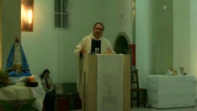 Padre Mario Bernabey\u002E (Foto: captura de pantalla video difundido)\u002E