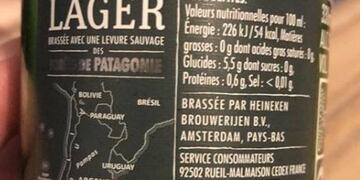 Una famosa marca de cerveza puso a las Islas Malvinas como británicas en su etiqueta\u002E