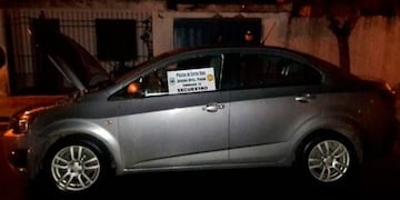 Los sospechosos iban a bordo de un Chevrolet Sonic\u002E (Policía de Entre Ríos)