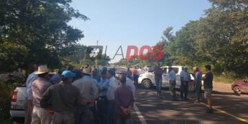 Productores Tabacaleros cortan ruta en Goya\u002E