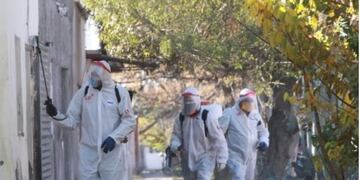 Desinfección en Las Heras por coronavirus