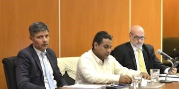 Mario Condorí durante el juicio en su contra por el femicidio de Cintia Fernández (Fiscales Penales)