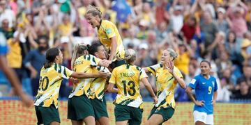Jugadoras de la selección australiana en el Mundial (Foto: Guillaume Horcajuelo/EFE)