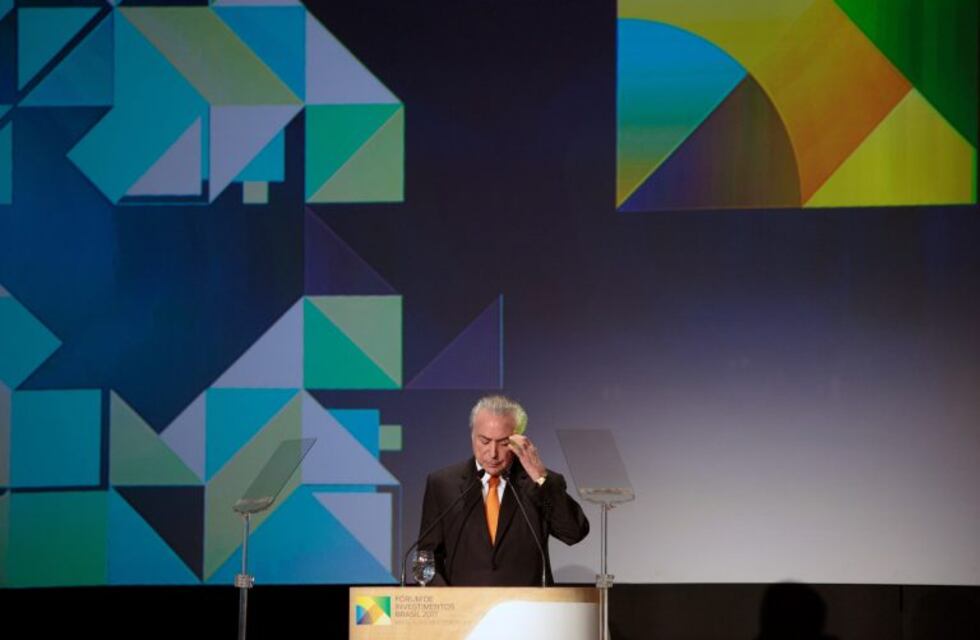Temer prometió al empresariado que seguirá hasta el fin de su mandato