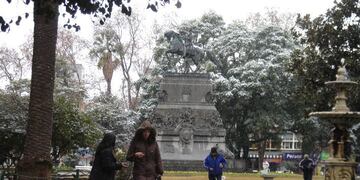 Nieve en Córdoba 9 de julio de 2007