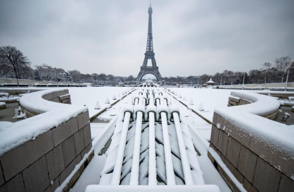 Las imágenes de Paris bajo la nieve