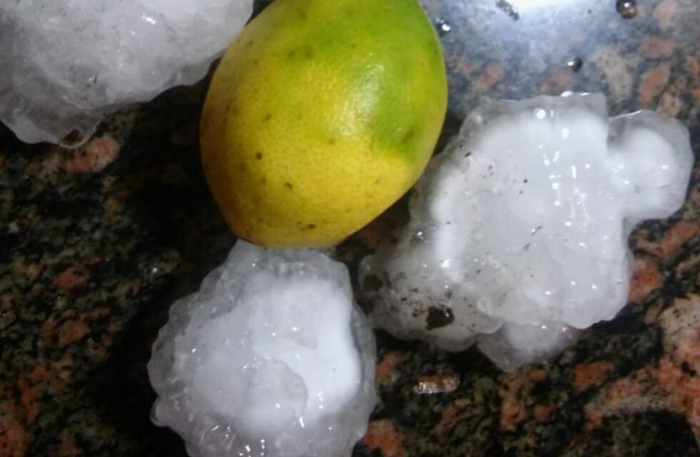 En Justo Daract cayeron piedras más grandes que un huevo de gallina