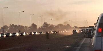 El corte se lleva a cabo en la avenida Circunvalación, a la altura del puente Rancagua\u002E
