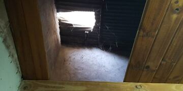 Hicieron un agujero en el techo y robaron