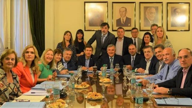 Senadores de Juntos por el Cambio, con Gerardo Morales