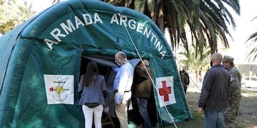 Área de recepción y selección de pacientes en el Hospital Municipal Eva Perón