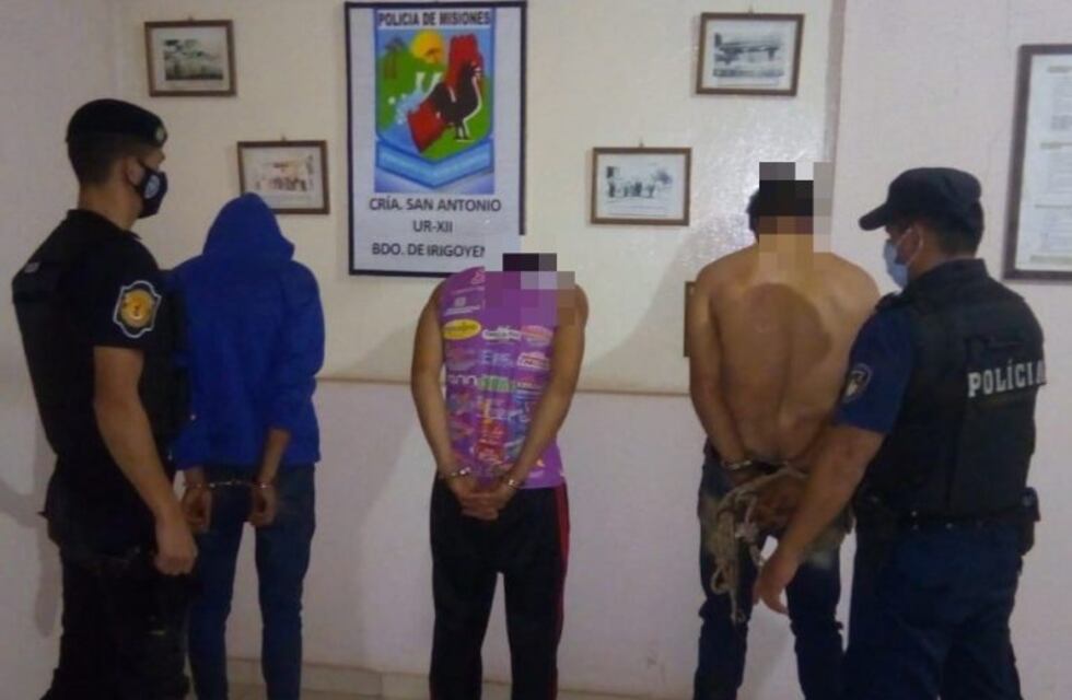Tres detenidos por el robo en una vivienda de Paraje Barbacuá en San Antonio