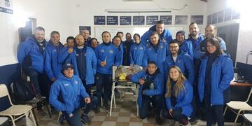 El equipo interdisciplinario que se desempeña en el predio Albiazul, y que encabezan Carlos Ranali y Maximiliano Salas\u002E