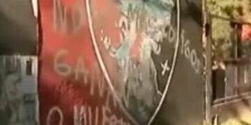 Aparecieron pintadas amenazantes en la previa del clásico rosarino\u002E (Federico Rosolani)