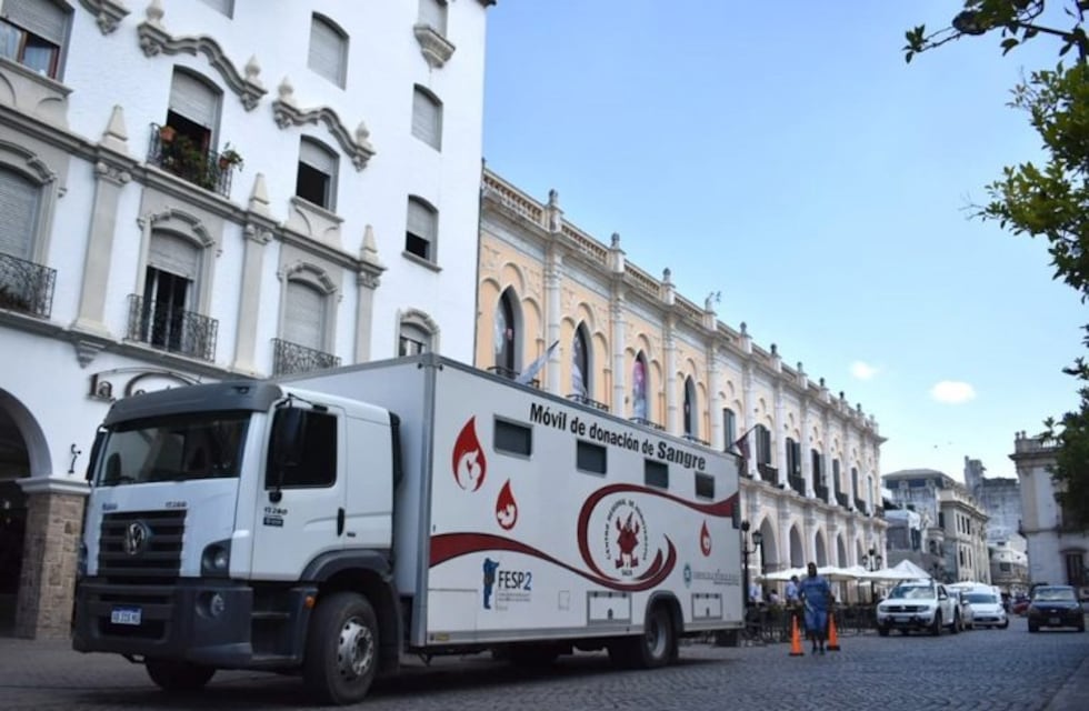 Doná vida: realizarán colecta de sangre en la Plaza 9 de Julio