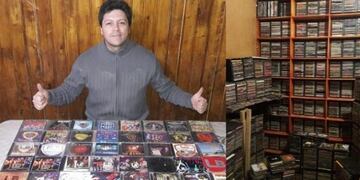 Ricardo tiene más de 3\u002E000 CD\u002E Son sus tesoros, que comparte solo con sus hijos\u002E