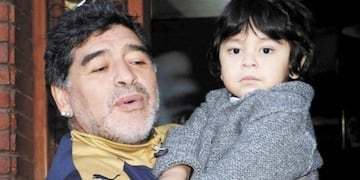 Diego Armando Maradona y su hijo, Dieguito Fernando (Foto:  Instagram)