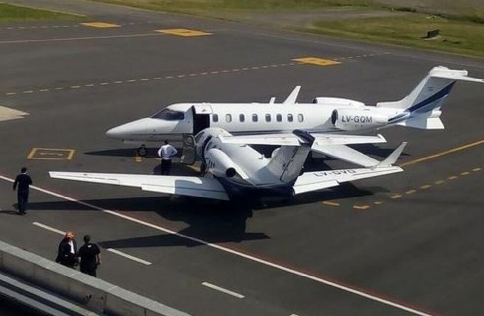 Chocaron dos aviones en el aeropuerto de San Fernando