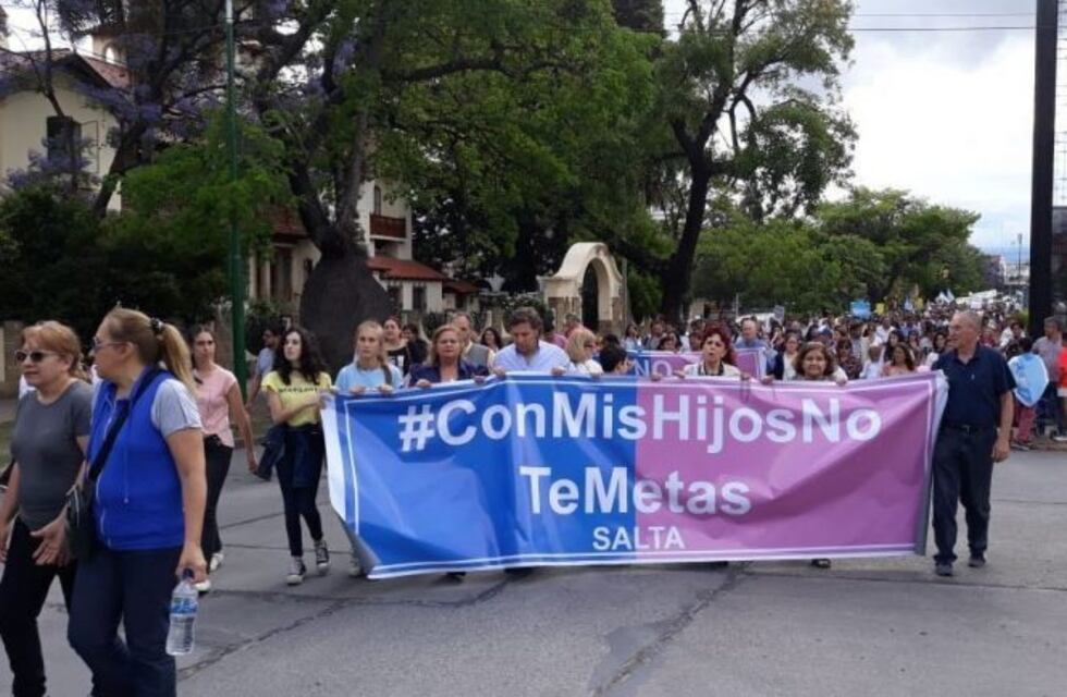 Distintas agrupaciones marcharon en contra de la ideología de género en Salta