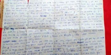 Carta completa del soldado Jorge Ludueña