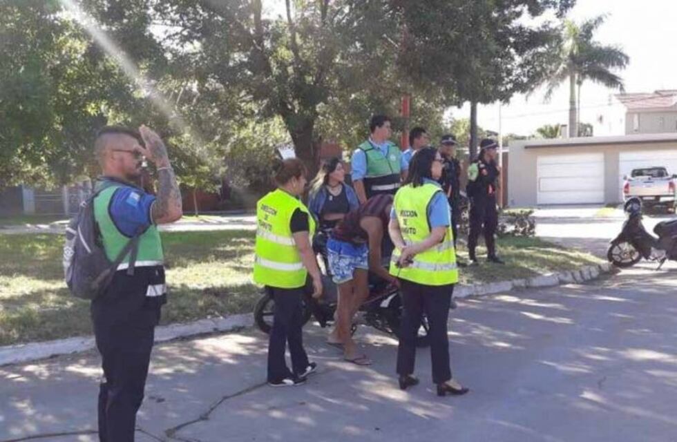 Operativo cerrojo vehicular: no permiten el ingreso sin casco al centro de Resistencia