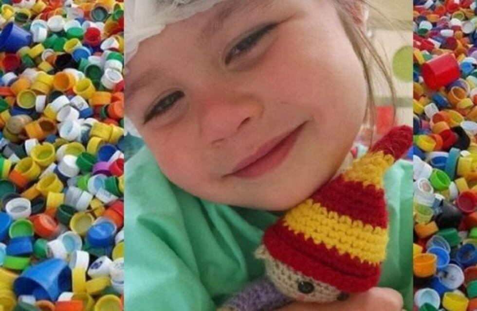 Juntan tapitas para costear el tratamiento médico de una nena