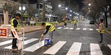 Repintado de sendas peatonales