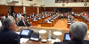 El gobernador Morales habla en la Legislatura de Jujuy