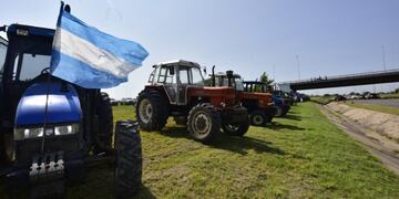 Tractorazo a la vera de la Circunvalación de Córdoba, 8 de enero 2020
