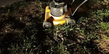 Los detuvieron por andar en la madrugada con una cortadora de pasto\u002E