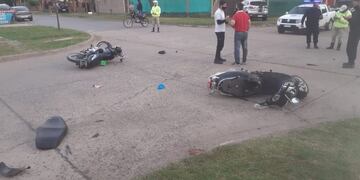 El impacto se produjo sobre el cruce de Mariano Moreno y Avenida Rosario\u002E (Infofunes)