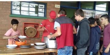 Un comedor autogestionado en Pozo Azul, en el centro de Misiones\u002E (Irigoyeninforma)
