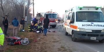 Malagueño: colisión entre dos motocicletas\u002E