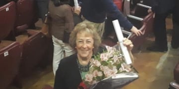 Alicia Scialabba médica pediatra y neonatóloga distinguida en la UBA por su trayectoria\u002E (Facebook)