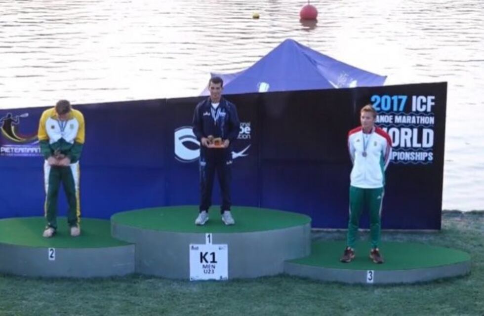 Franco Balboa se consagró campeón en Sudáfrica en canoaje