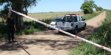 El lugar donde encontraron el jueves, en un campo de Luxardo, al ginecólogo Daniel Casermeiro\u002E