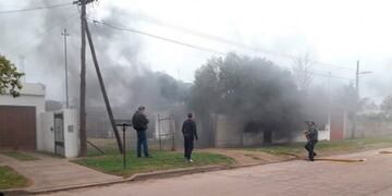 Un caloventor provocó un incendio (Foto gentileza Puntal\u002Ecom\u002Ear)\u002E