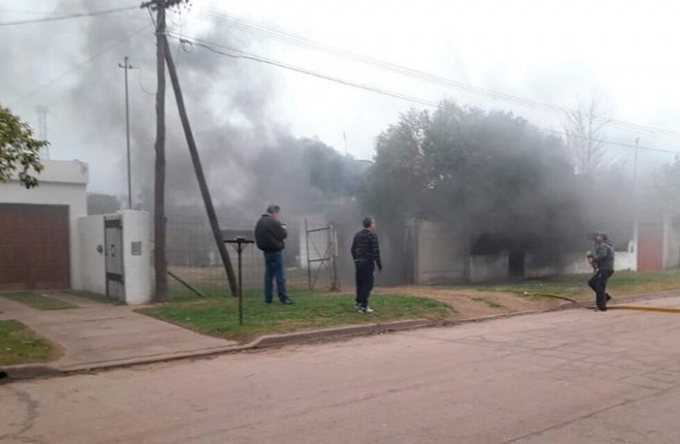 Por un caloventor se desató un incendio en General Cabrera