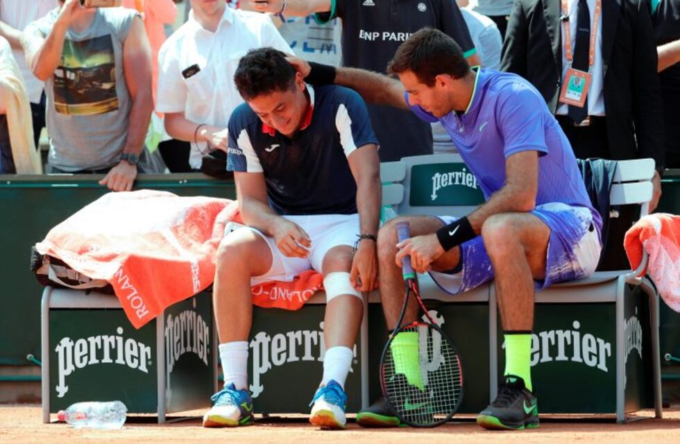 El enorme gesto de Del Potro con Almagro que le valió una ovación en Roland Garros