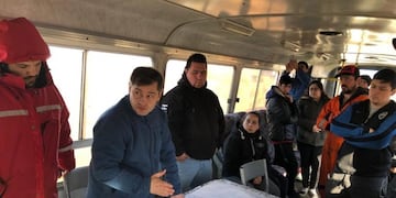 red de gas para vecinos del barrio 22 de Septiembre