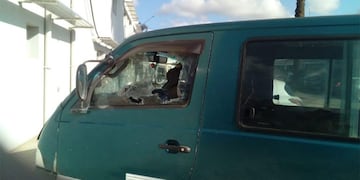 Camioneta baleada en La Plata\u002E