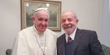 El papa Francisco recibió a Lula en el Vaticano\u002E (Twitter/@LulaOficial)