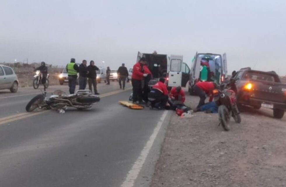Tres hombres heridos por un choque en Ruta 7